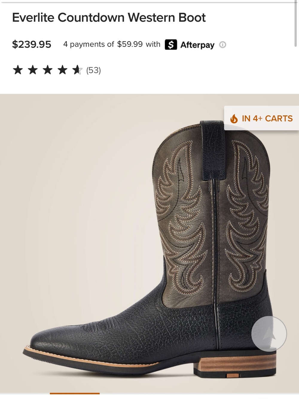 Ariat Everlite Countdown Western Boot